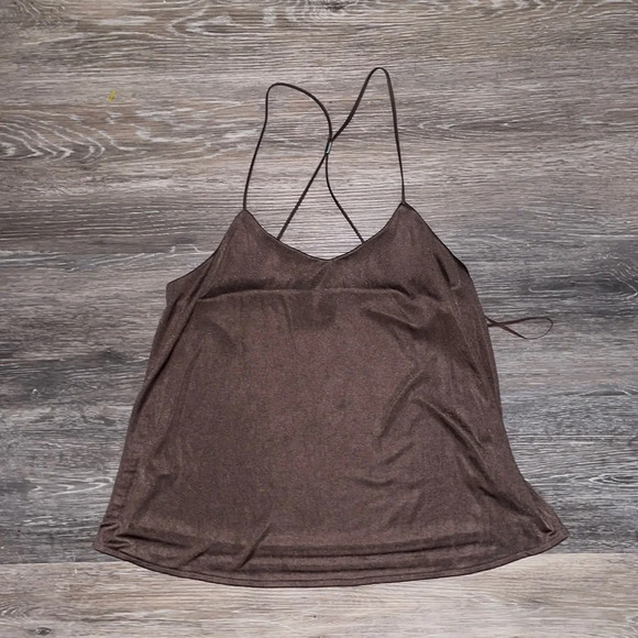 Express Silky Flowy Tank Top - Shiney Brown - Size Small - Picture 1 of 6